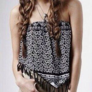 Paisley Print Bandanna Boho Crop Halter Top by PS Erin Wasson | PacSun | Medium